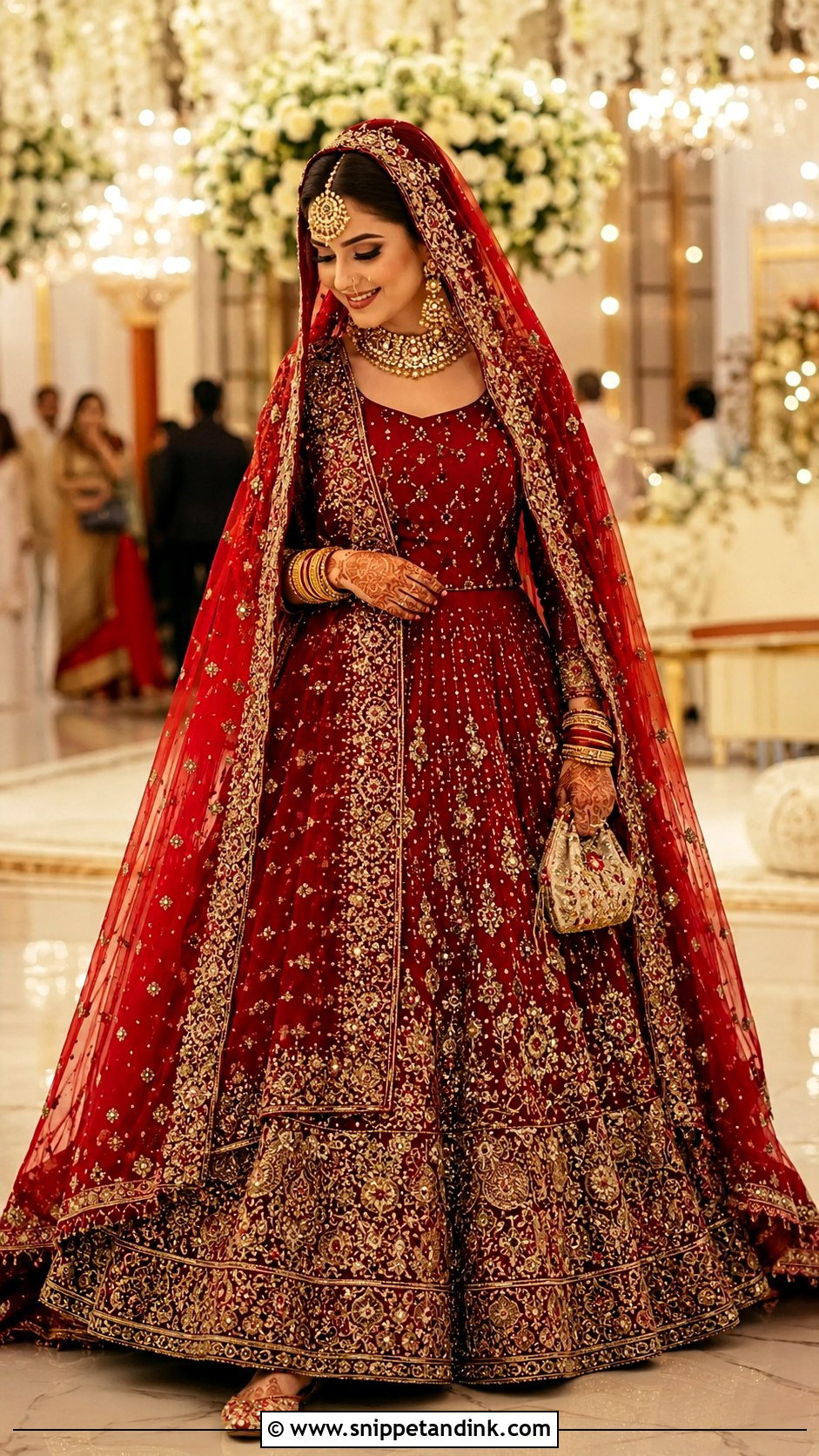 Red Pakistani Bridal Lehenga - Snippet and Ink - 25 Pakistani Bridal Dress Ideas