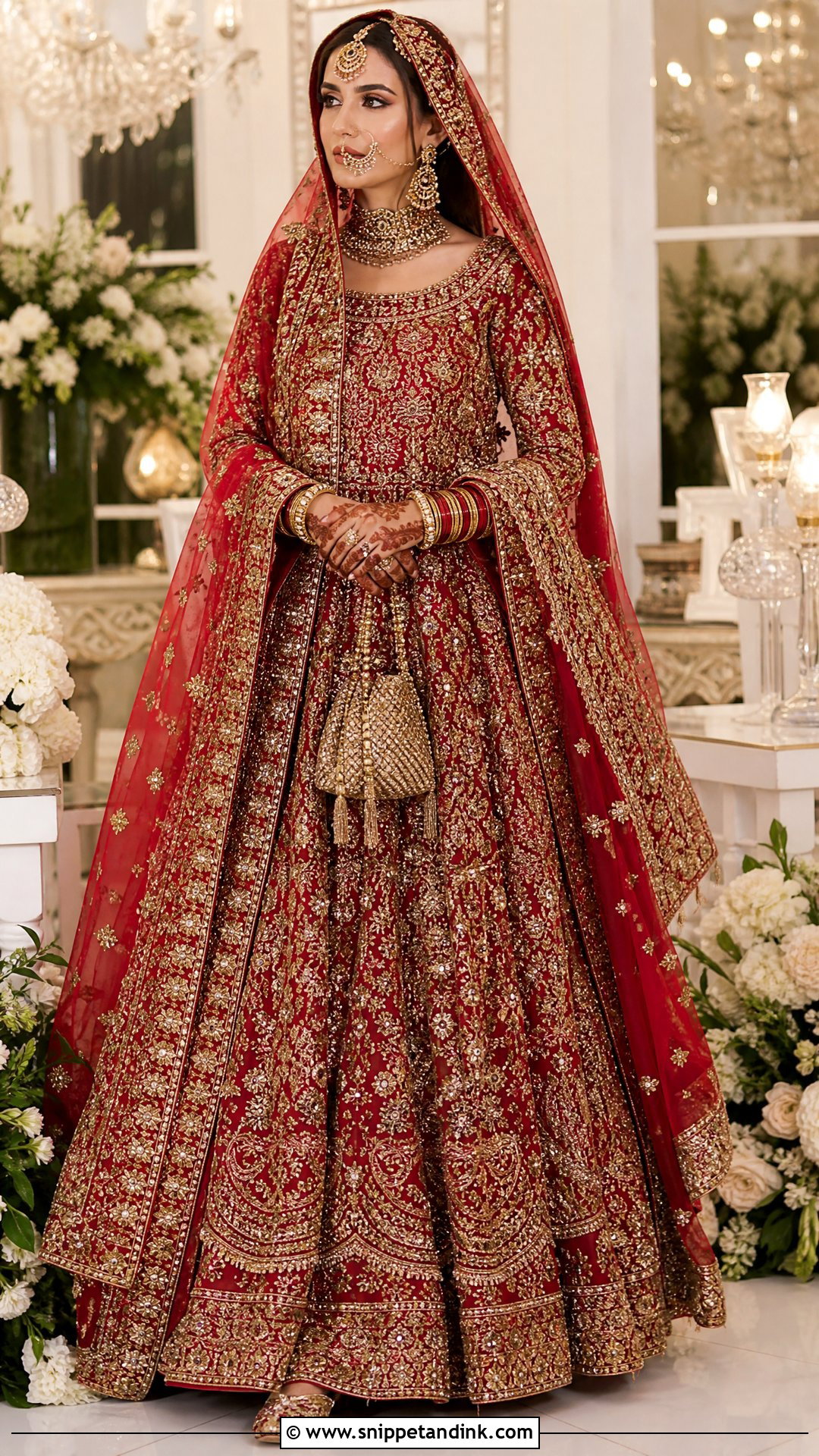 Red Pakistani Bridal Lehenga - Snippet and Ink - 25 Pakistani Wedding Dresses Ideas