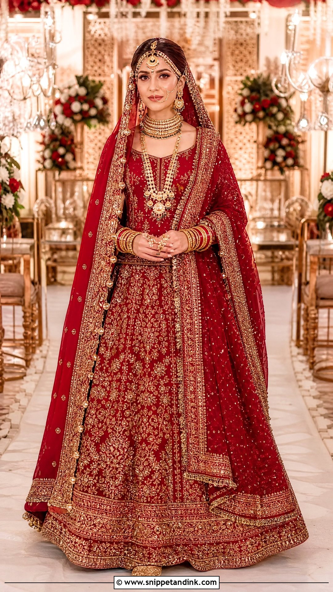 Red Pakistani Bridal Lehenga - Snippet and Ink - 20 Wedding Dresses Pakistan
