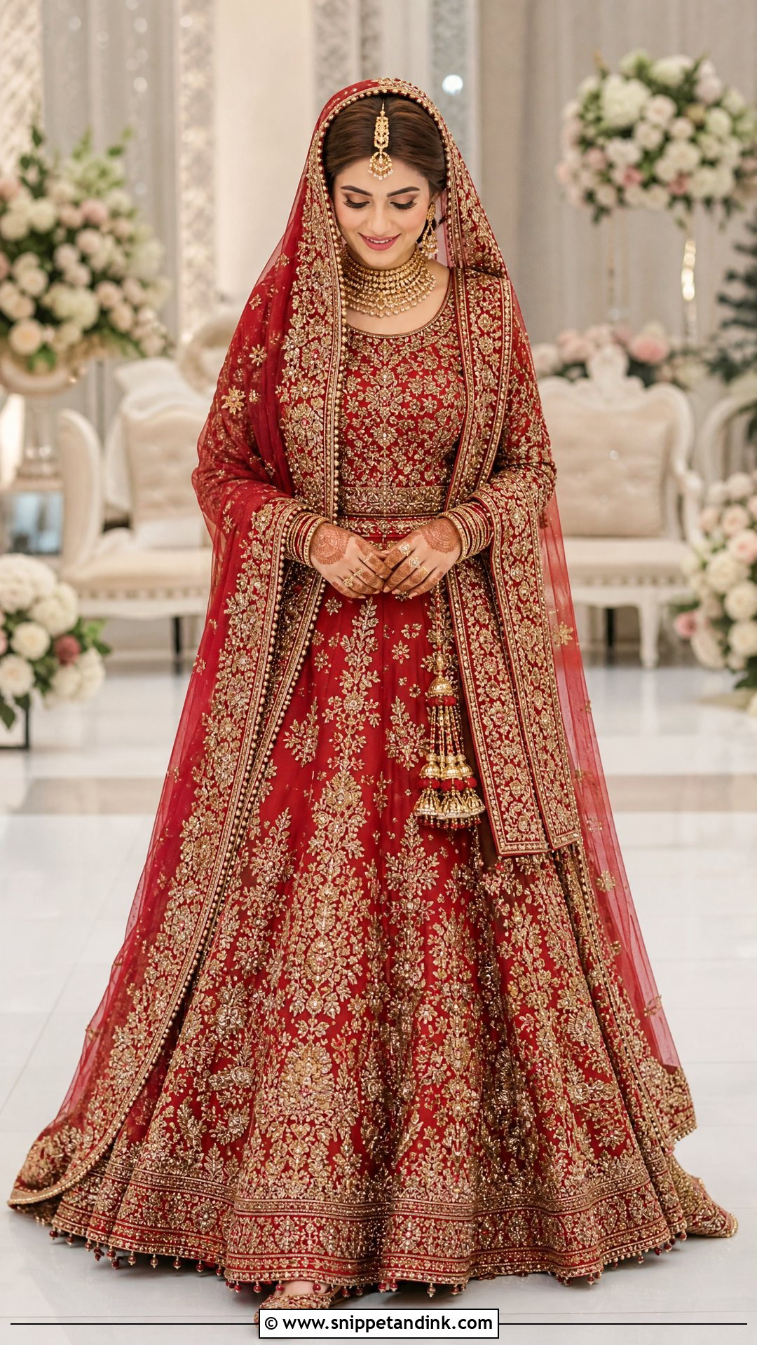 Red Pakistani Bridal Lehenga - Snippet and Ink - 20 Pakistani Bridal Outfits