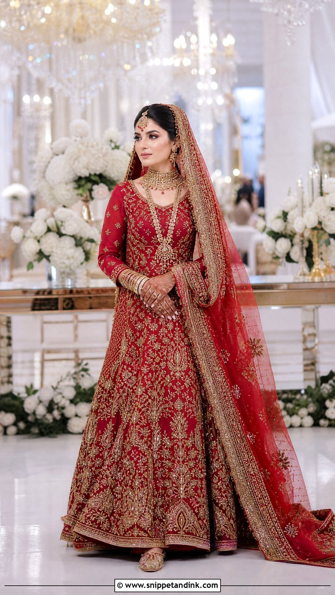 Red Pakistani Bridal Lehenga - Snippet and Ink - 20 Pakistani Wedding Bridal Outfits