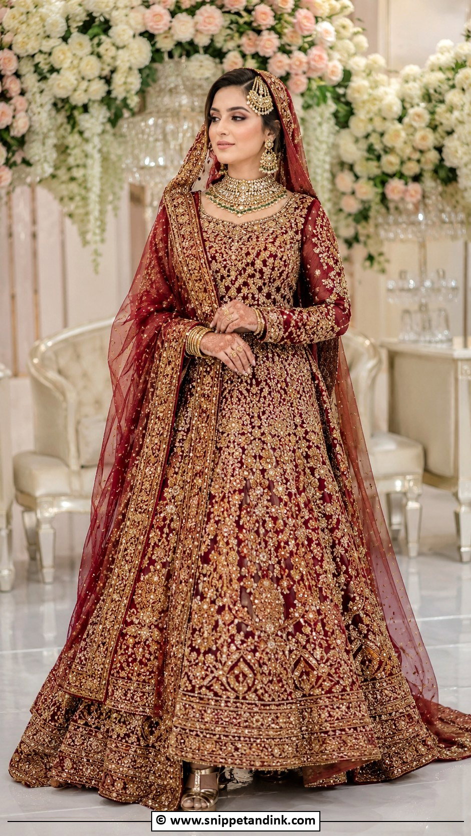 Red Pakistani Bridal Lehenga - Snippet and Ink - 35 Pakistani Bridal Wear Ideas