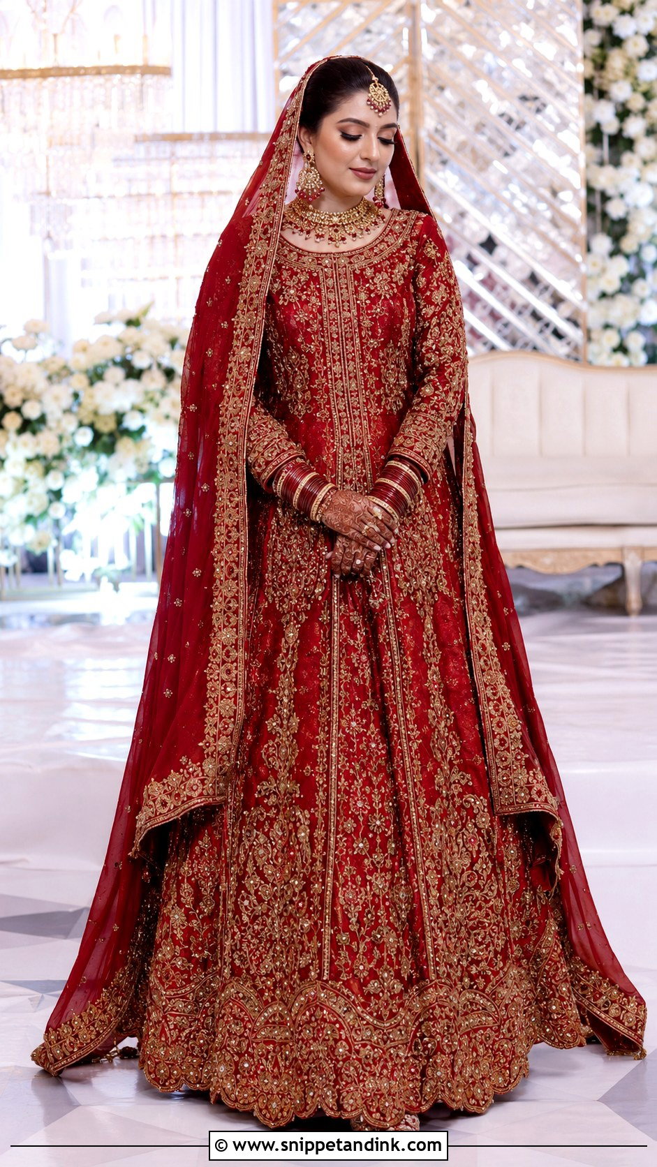 Red Pakistani Bridal Lehenga - Snippet and Ink - 30 Pakistani Wedding Outfits Bride