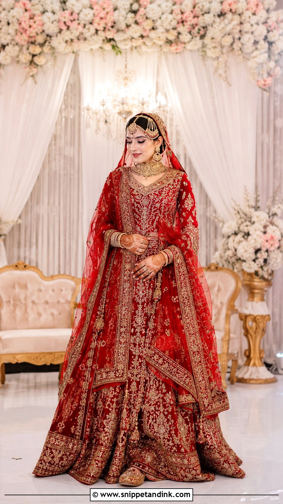 Red Pakistani Bridal Lehenga - Snippet and Ink - 25 Pakistan Wedding Dress Ideas