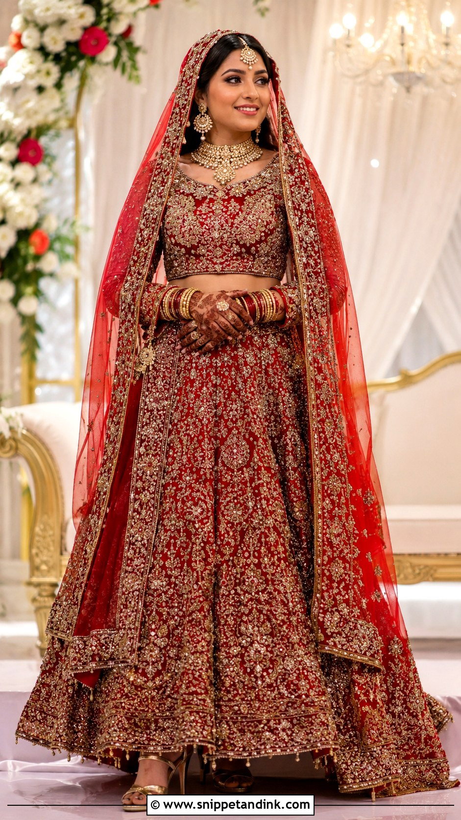 Red Pakistani Bridal Lehenga Choli - Snippet and Ink - 25 Red Pakistani Bridal Wear Ideas