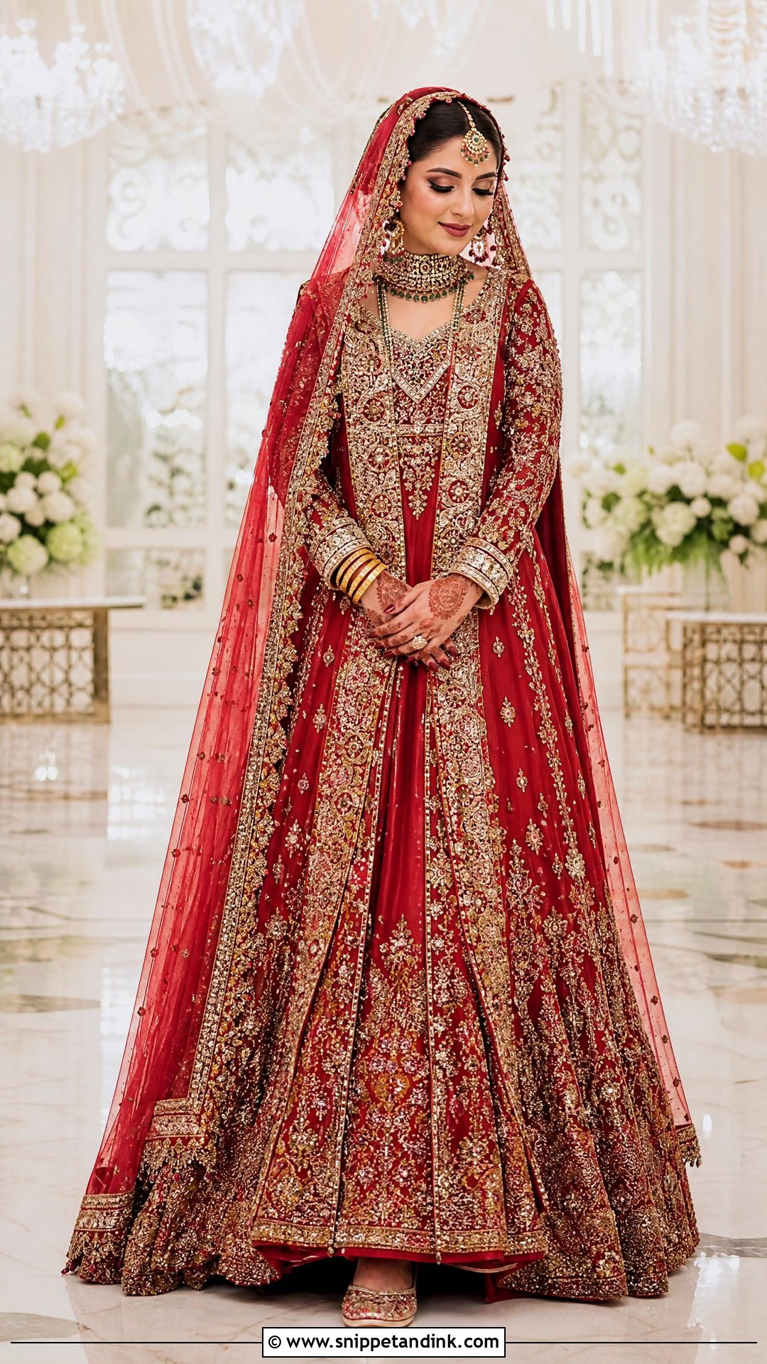 Red Pakistani Bridal Lehenga Suit - Snippet and Ink - 20 Pakistani Bridal Suits