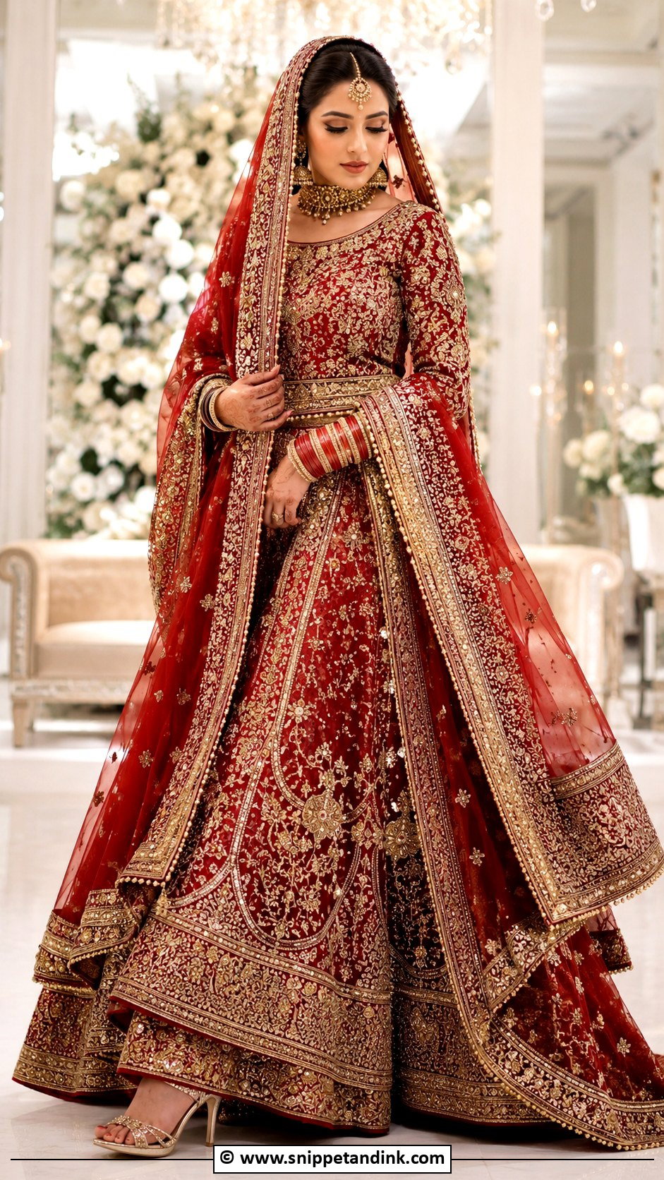 Red Pakistani Bridal Lehenga - Snippet and Ink - 25 Pakistani Dresses for Wedding