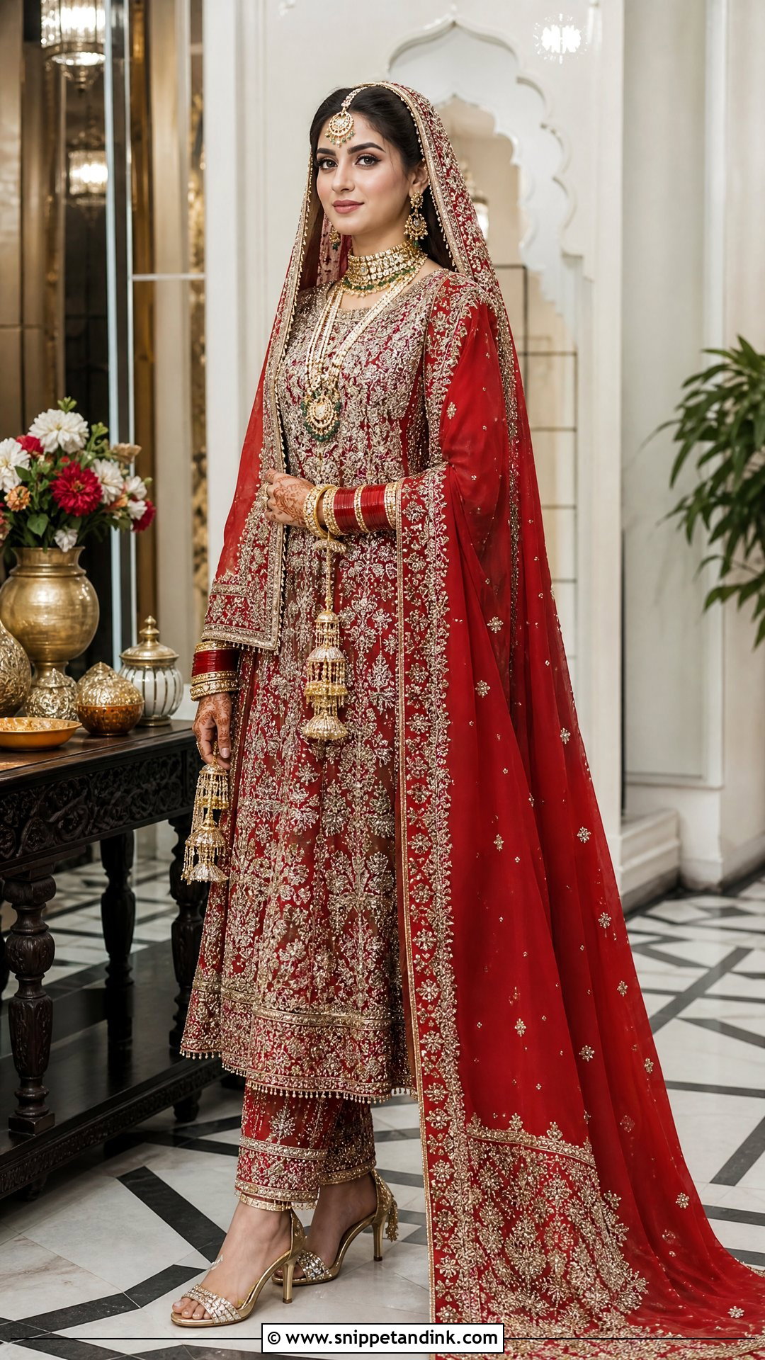 Red Pakistani Bridal Suit - Snippet and Ink - 20 Indian Bridal Suits for Women