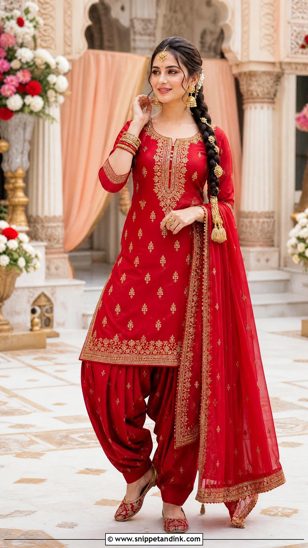 Red Patiala Punjabi Wedding Suit - Snippet and Ink - 20 Punjabi Wedding Suit Women Ideas