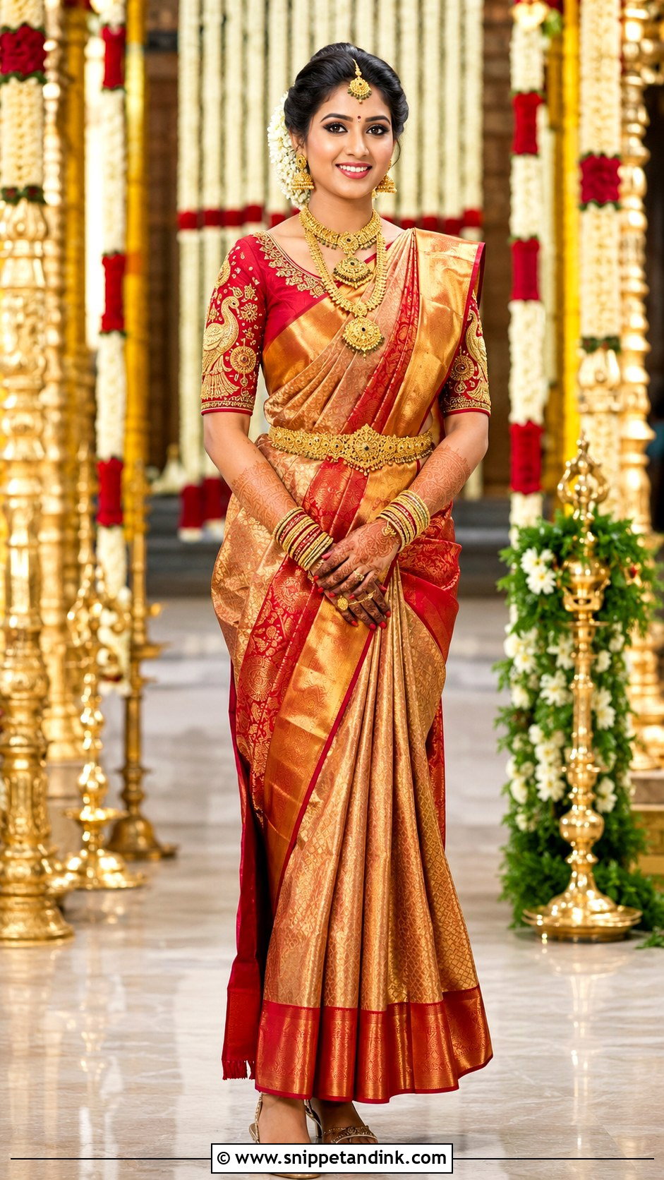 Red Peacock Maggam Work Bridal Blouse - Snippet and Ink - 20 Bride Maggam Work Blouses Ideas