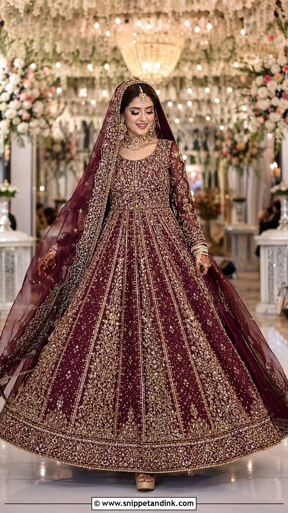 Red Peplum Barat Dress With Lehenga - Snippet and Ink - 20 Barat Dress Design Ideas