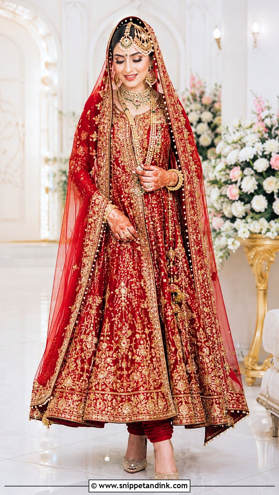 Red Peshwas Barat Dress - Snippet and Ink - 25 Barat Dresses
