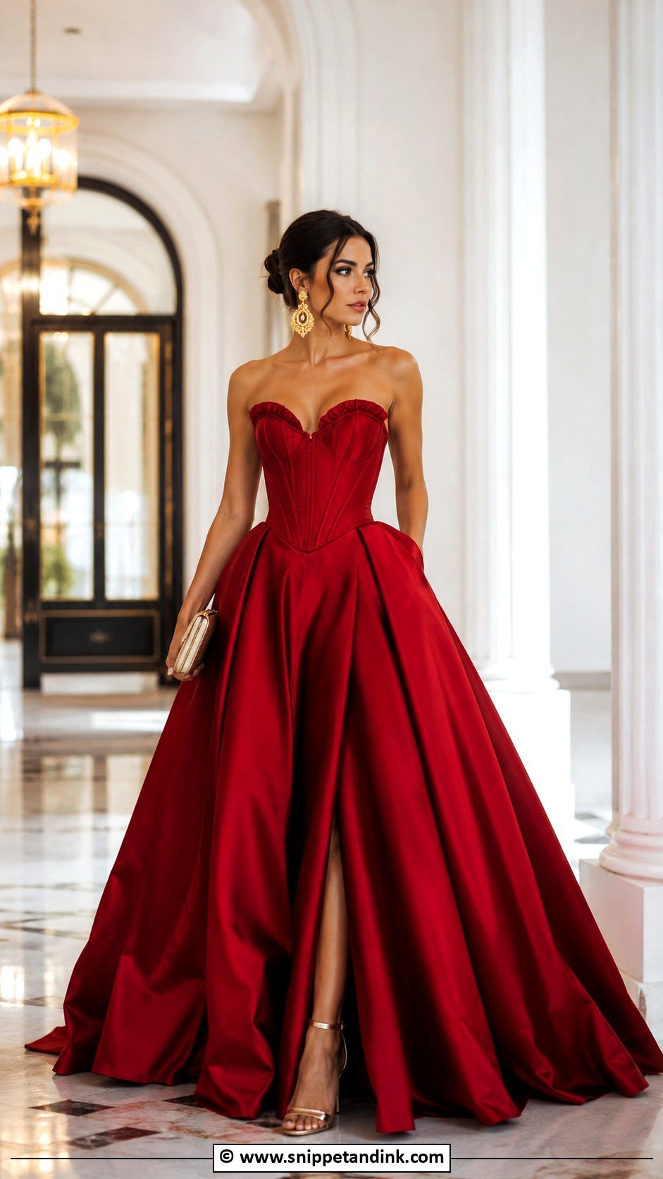 Red Princess Gown - Snippet and Ink - 35 Princess Gown Ideas