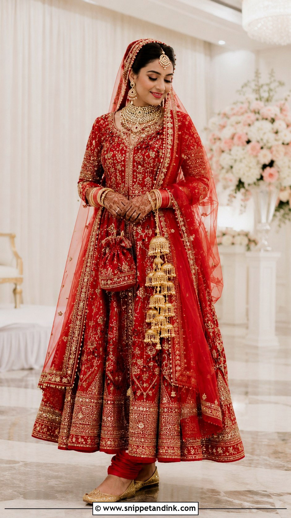 Red Punjabi Bridal Anarkali Suit - Snippet and Ink - 20 Red Punjabi Bridal Suits