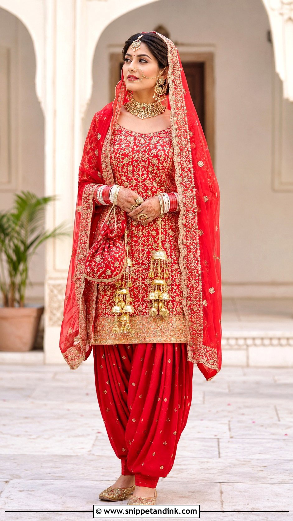 Red Punjabi Bridal Patiala Suit - Snippet and Ink - 20 Red Punjabi Bridal Suits