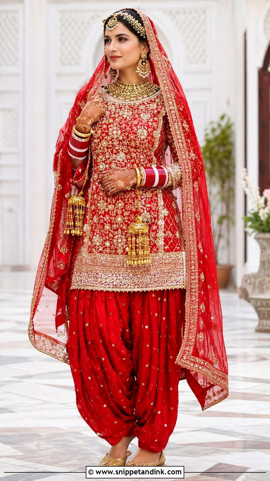 Red Punjabi Bridal Patiala Suit - Snippet and Ink - 25 Punjabi Bridal Suit Ideas