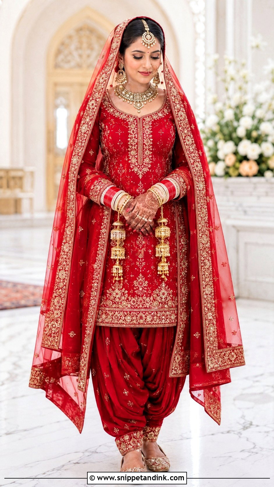Red Punjabi Bridal Patiala Suit - Snippet and Ink - 25 Punjabi Wedding Suit Bridal Sikh Bride Ideas