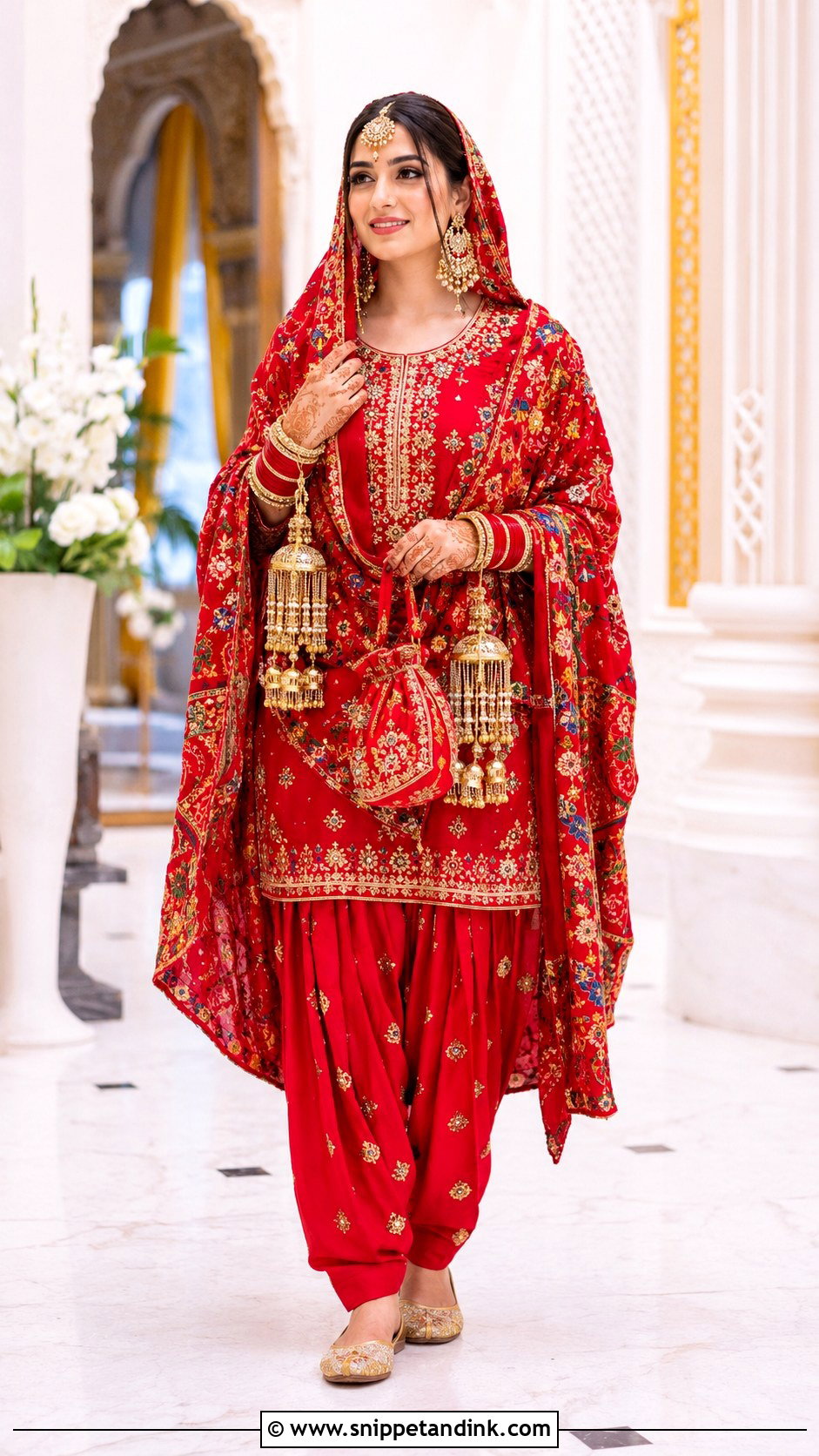 Red Punjabi Bridal Suit - Snippet and Ink - 25 Red Indian Wedding Dress Ideas