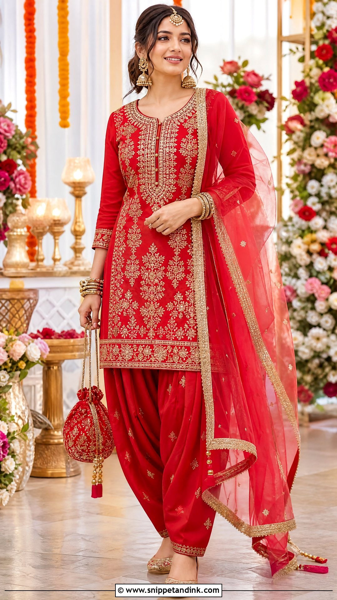 Red Punjabi Patiala Suit For Wedding - Snippet and Ink - 25 Trending Punjabi Suits for Wedding