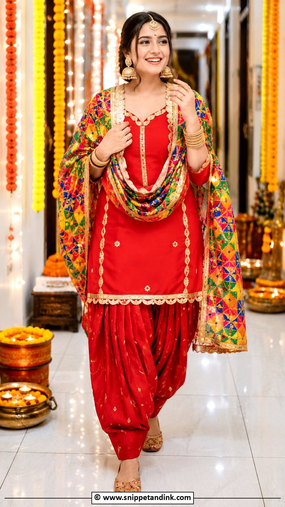Red Punjabi Suit For Jaggo - Snippet and Ink - 30 Jaggo Outfit Punjabi Suit Ideas