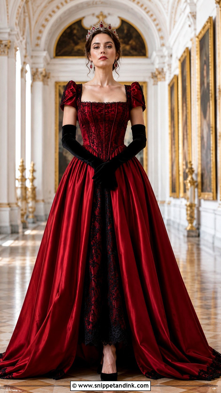 Red Queen Ball Gown - Snippet and Ink - 20 Ball Gown Fantasy Royal Ideas