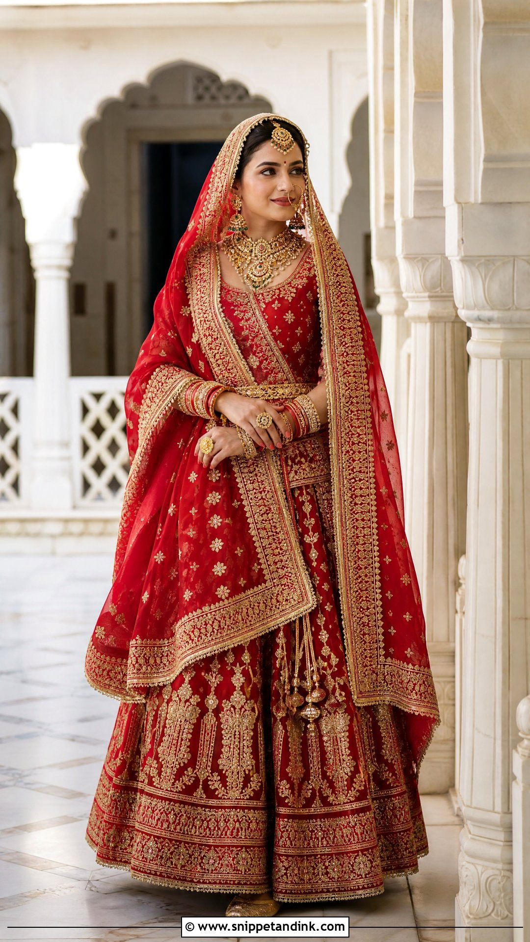Red Rajputi Bridal Poshak - Snippet and Ink - 20 Red Indian Bridal Dress Ideas