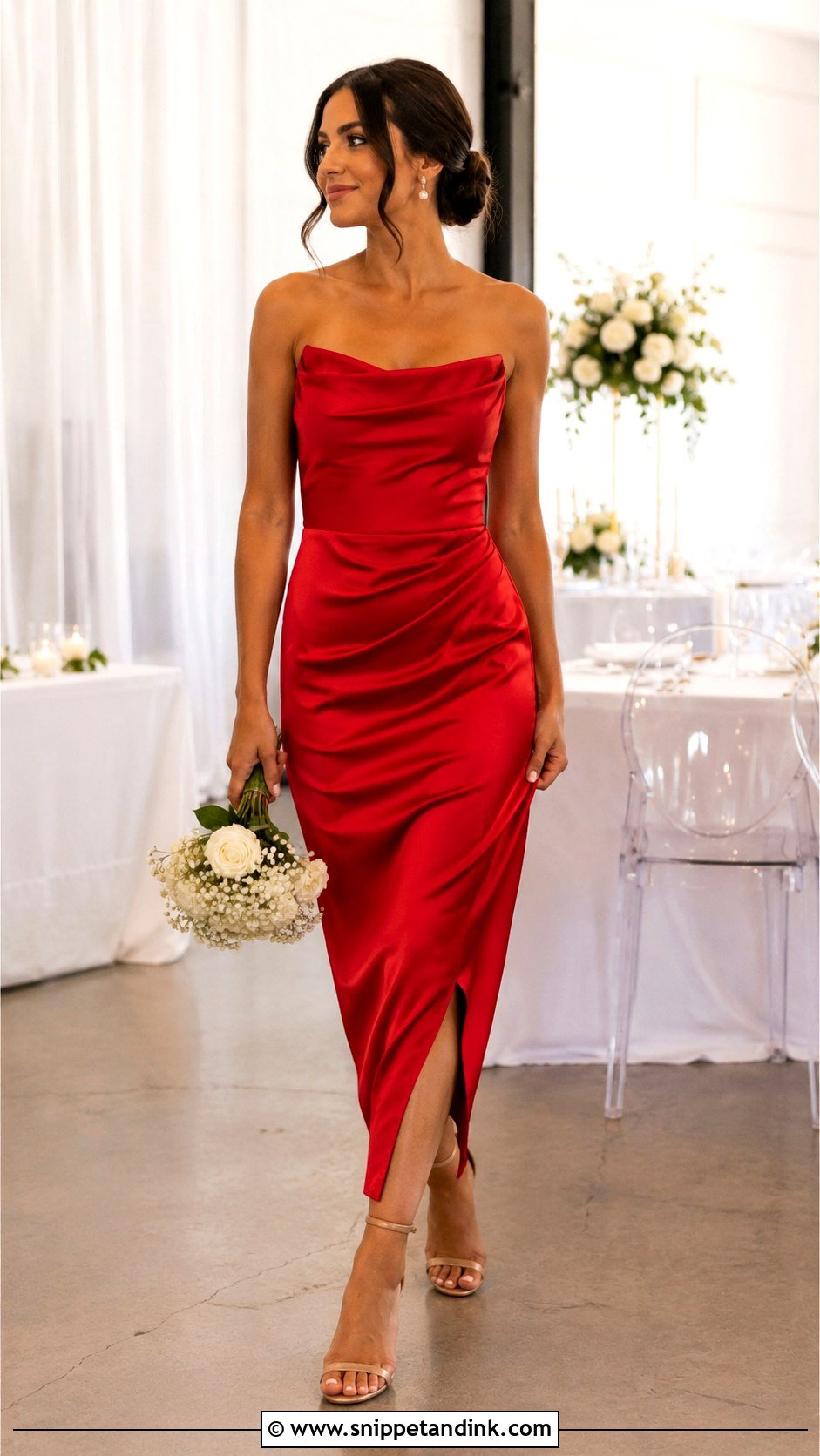 Red Reception Wedding Dress - Snippet and Ink - 25 Red Wedding Dress Ideas