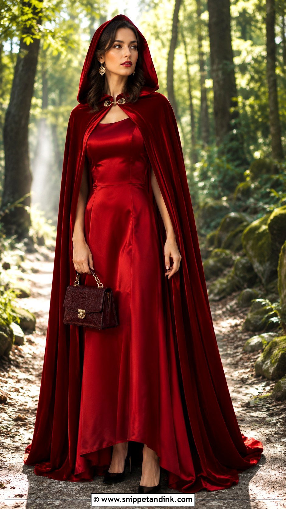 Red Riding Hood Cape Gown - Snippet and Ink - 20 Fairy Tale Gown Ideas