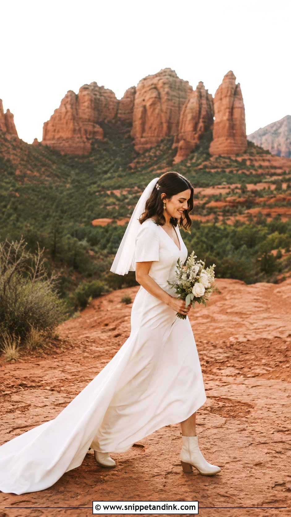 Red Rock Elopement Utah Wedding Dress - Snippet and Ink - 20 Utah Wedding Dress Ideas