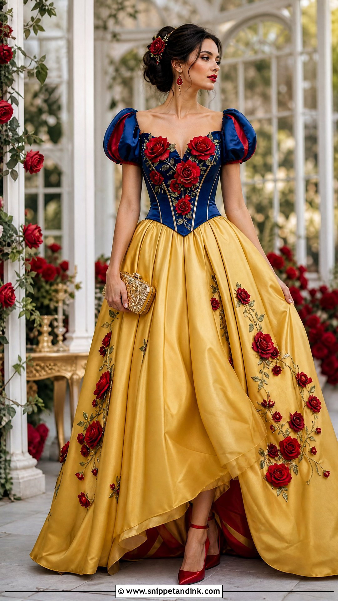 Red Rose Snow White Gown - Snippet and Ink - 20 Snow White Gown Ideas