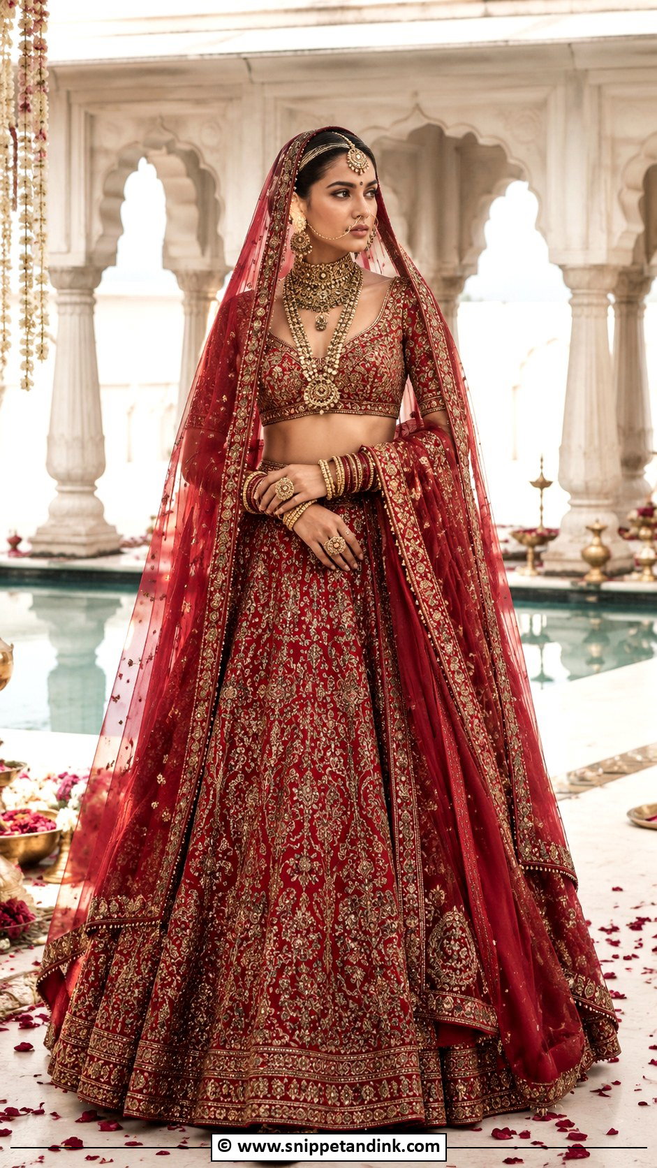 Red Sabyasachi Bridal Lehenga - Snippet and Ink - 30 Sabyasachi Bride Ideas