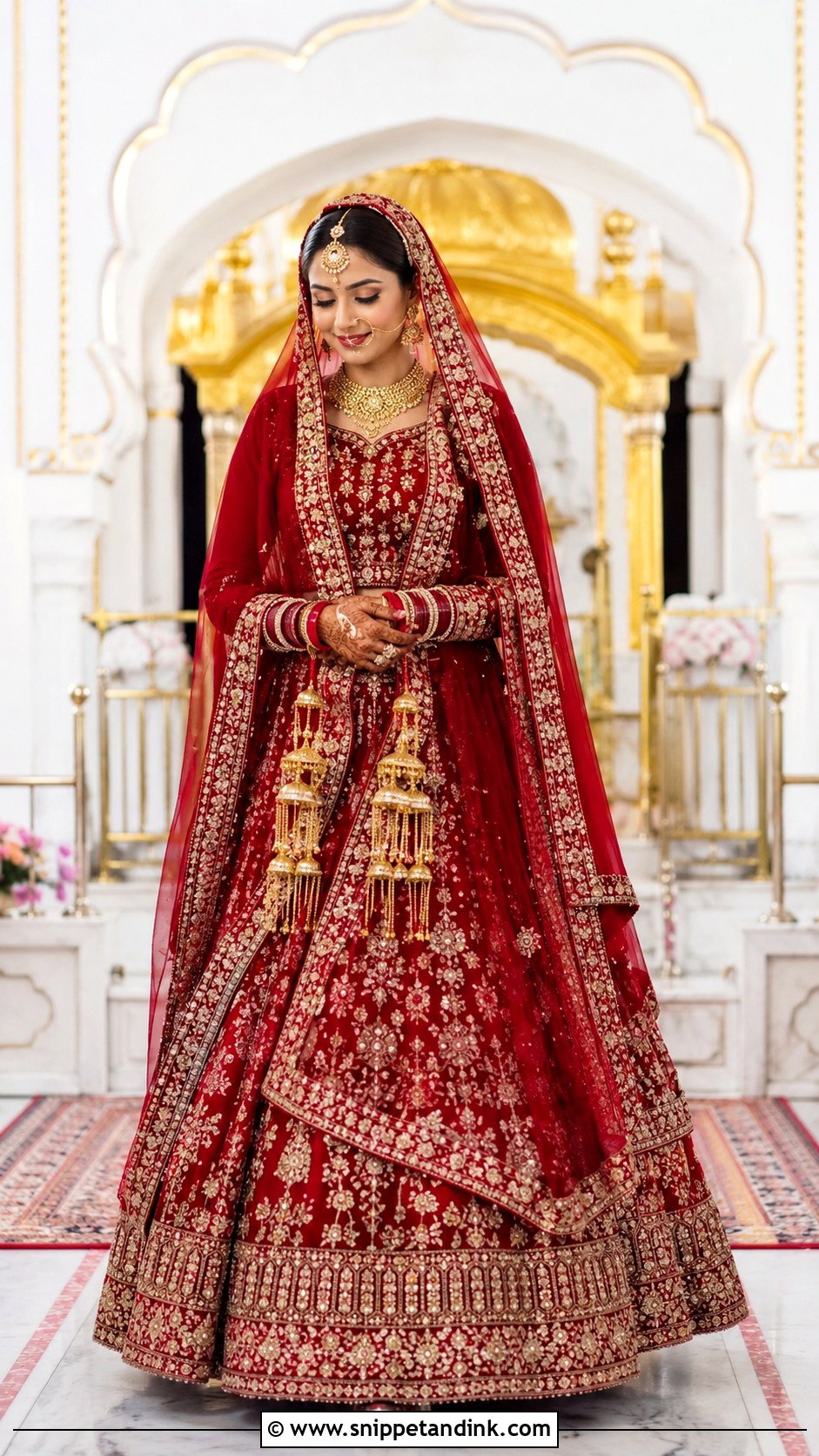 Red Sikh Bridal Lehenga - Snippet and Ink - 25 Sikh Wedding Dress Ideas