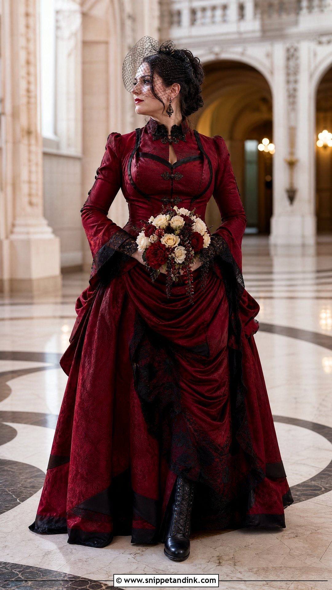 Red Steampunk Wedding Dress - Snippet and Ink - 25 Steampunk Wedding Dress Ideas