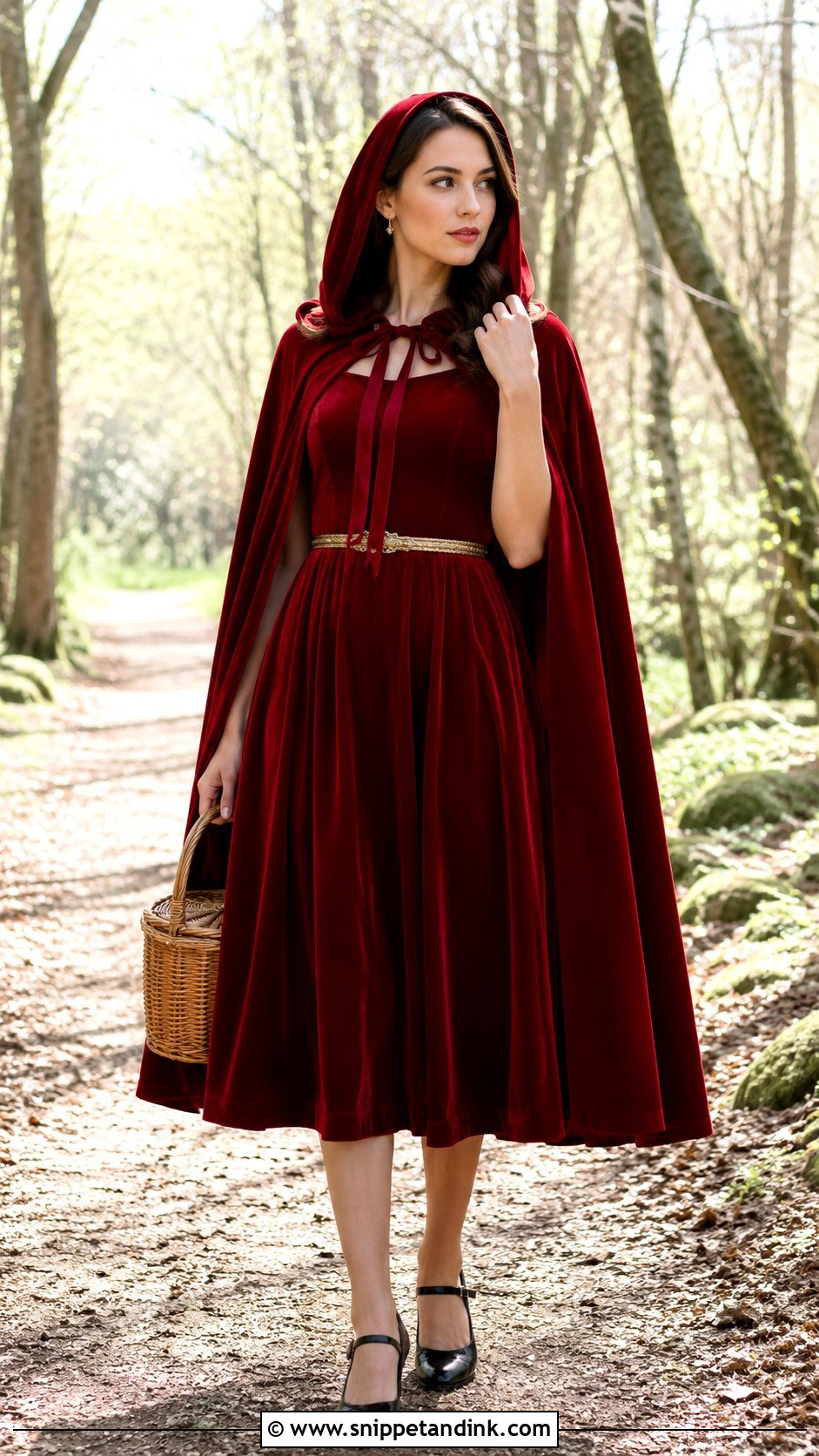 Red Storybook Cape Dress - Snippet and Ink - 20 Enchanted Dress Fairytale Ideas