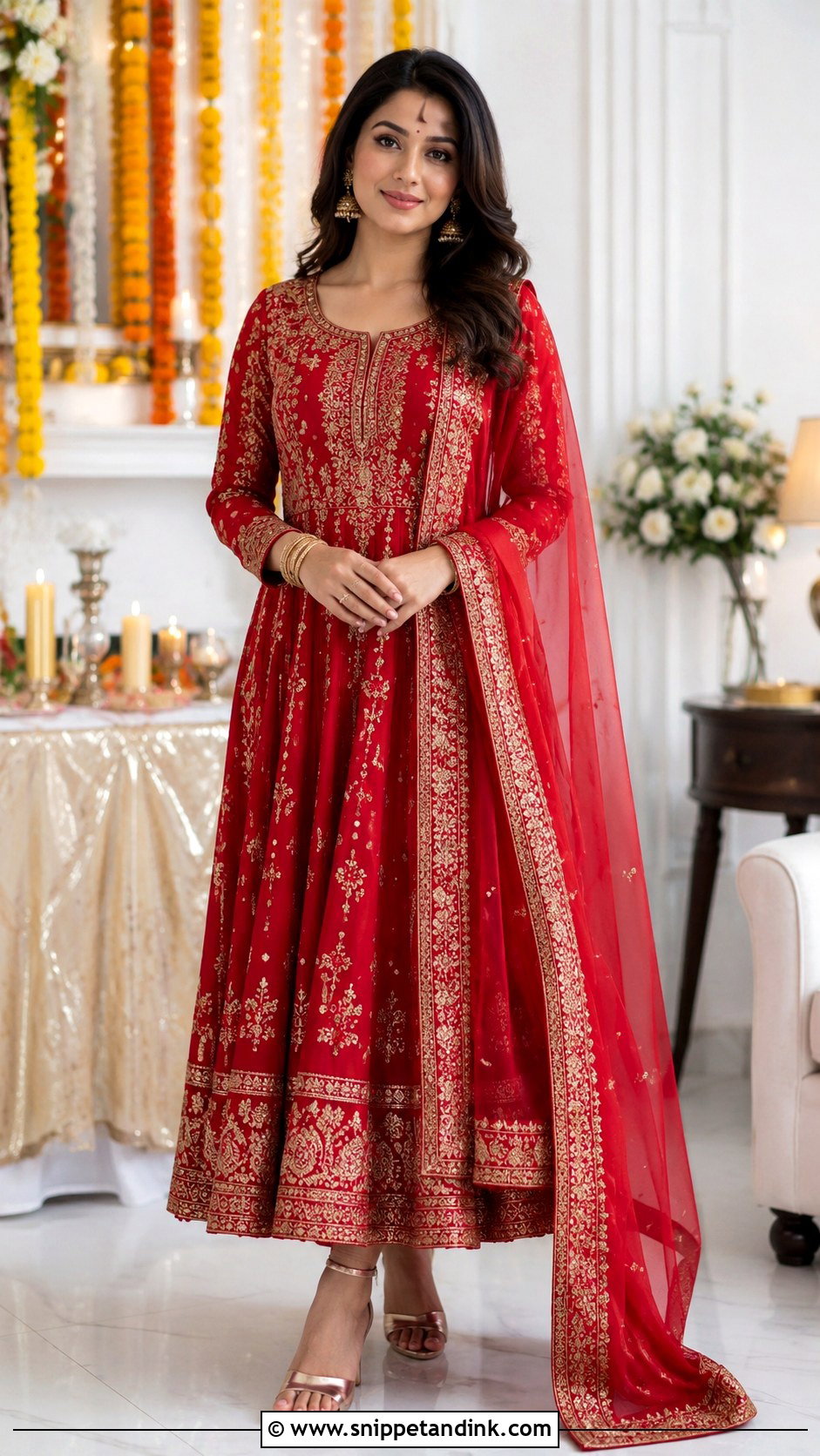Red Suit For Roka Bride - Snippet and Ink - 25 Roka Dresses for Bride