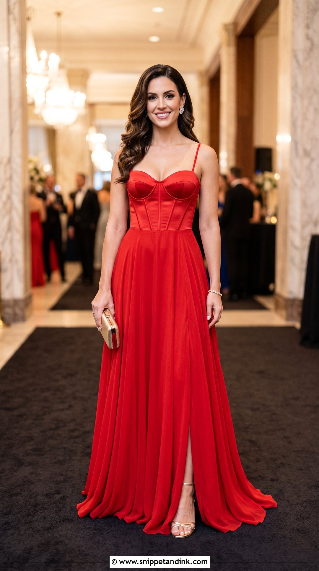 Red Sweetheart Neckline Corset Gown - Snippet and Ink - 20 Sweetheart Neckline Gown Ideas