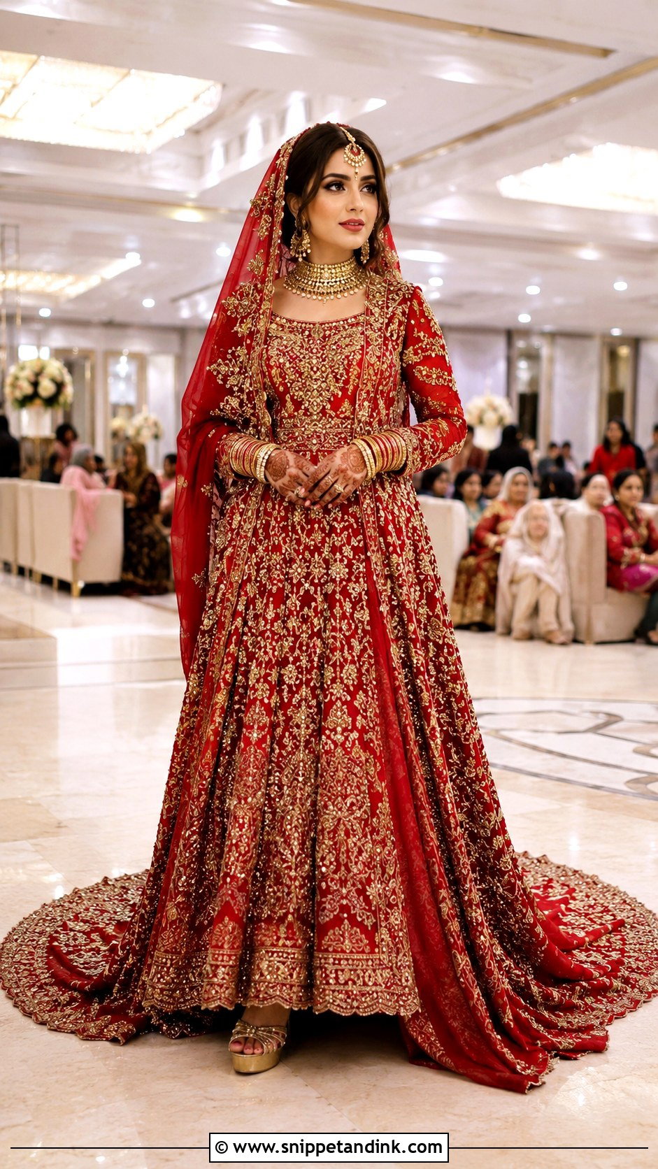 Red Trail Gown Barat Dress - Snippet and Ink - 20 Barat Dress for Bride Ideas