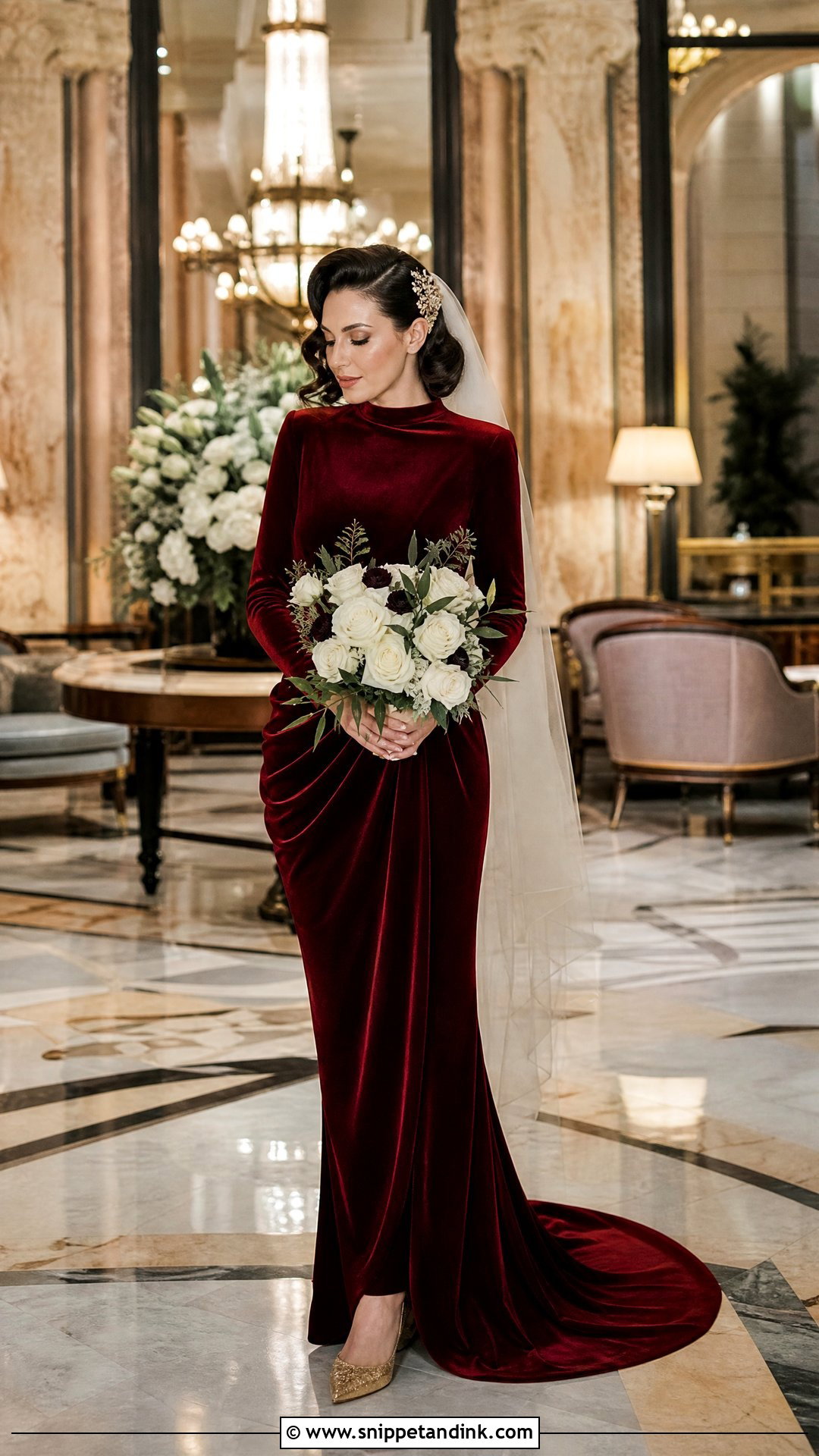 Red Velvet Bridal Gown - Snippet and Ink - 20 Red Bridal Dress Gowns