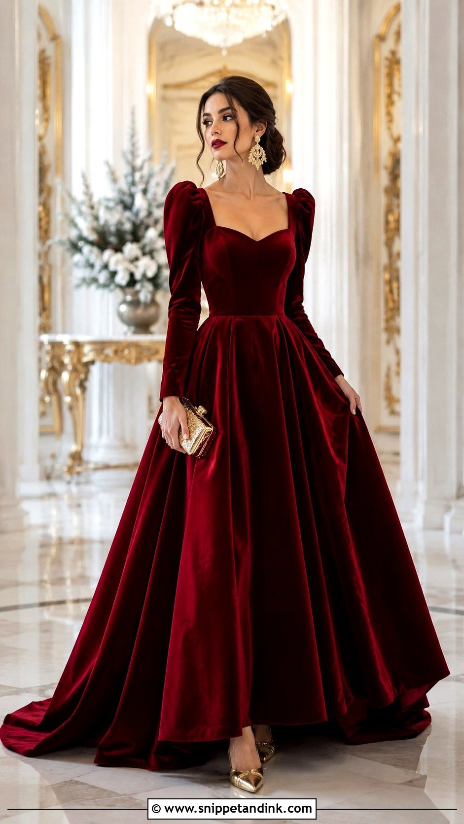 Red Velvet Fairytale Ballgown - Snippet and Ink - 25 Fairytale Ballgown Ideas