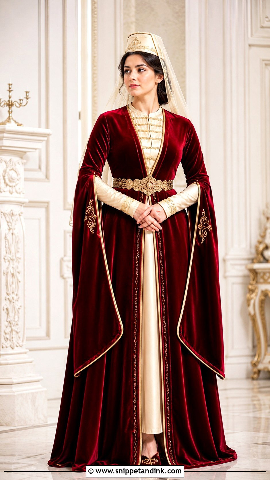 Red Velvet Georgian Wedding Dress - Snippet and Ink - 20 Georgian Traditional Wedding Dress Ideas
