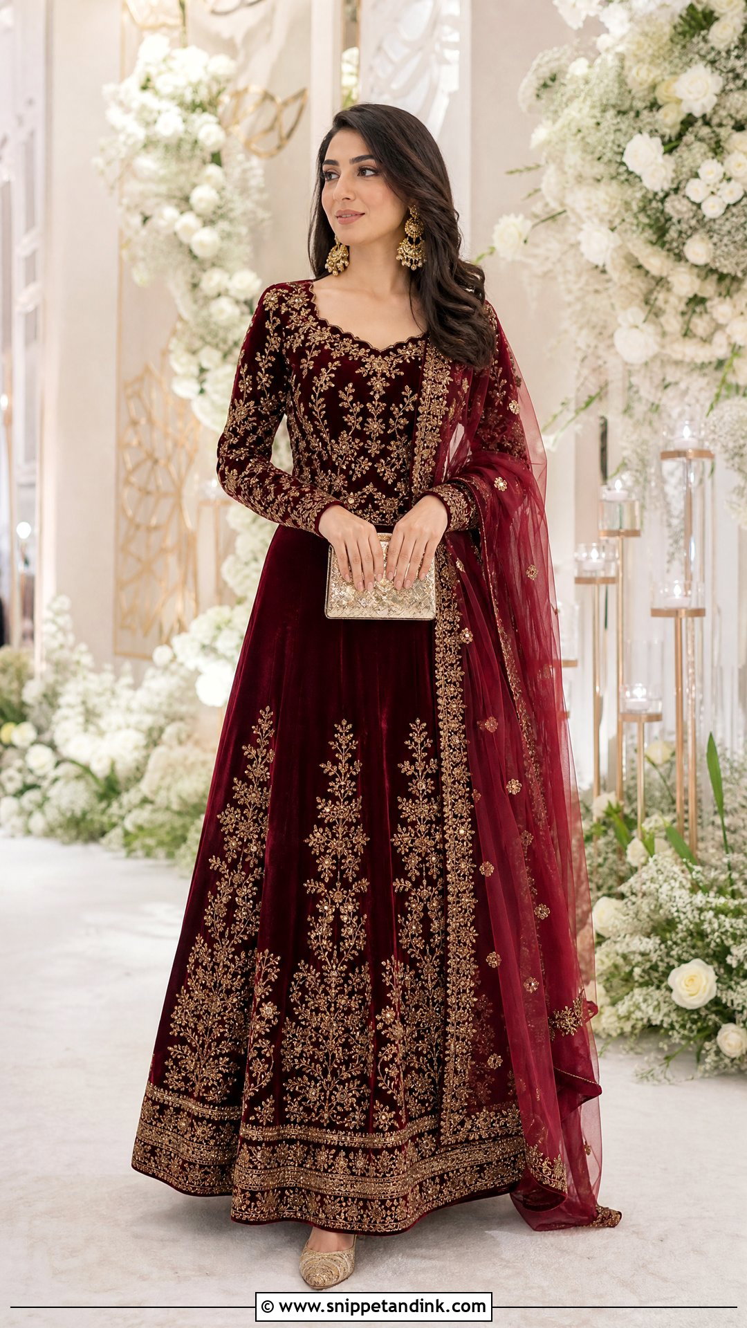 Red Velvet Lehenga Outfit - Snippet and Ink - 25 Red Indian Dress Outfit Ideas