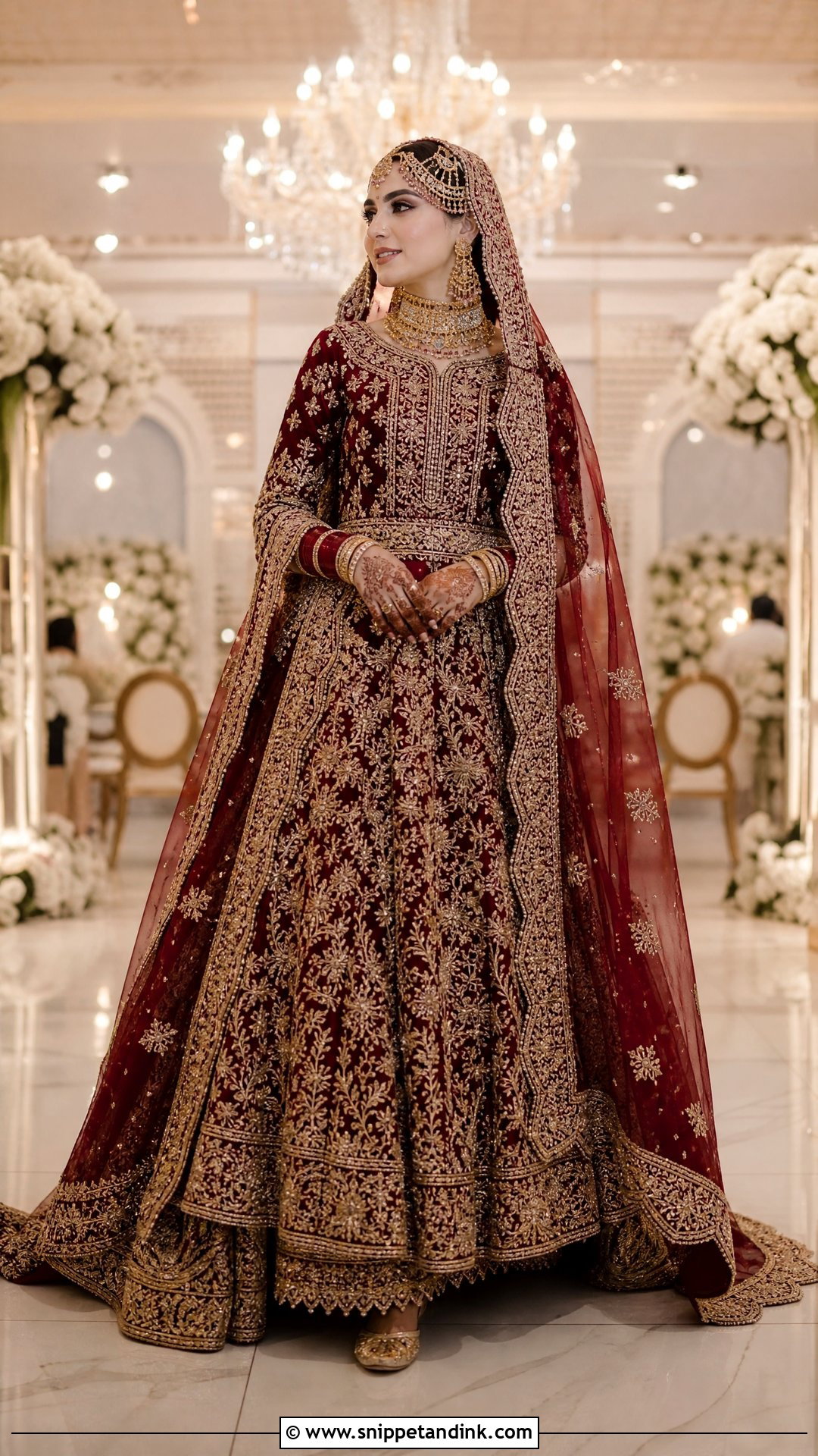 Red Velvet Pakistani Bridal Lehenga - Snippet and Ink - 20 New Pakistani Bridal Dresses