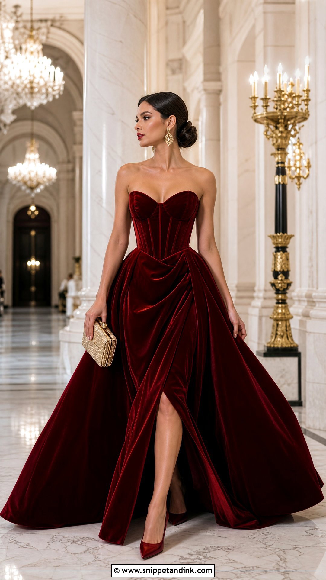 Red Velvet Princess Corset Dress - Snippet and Ink - 20 Princess Dress Corset Ideas
