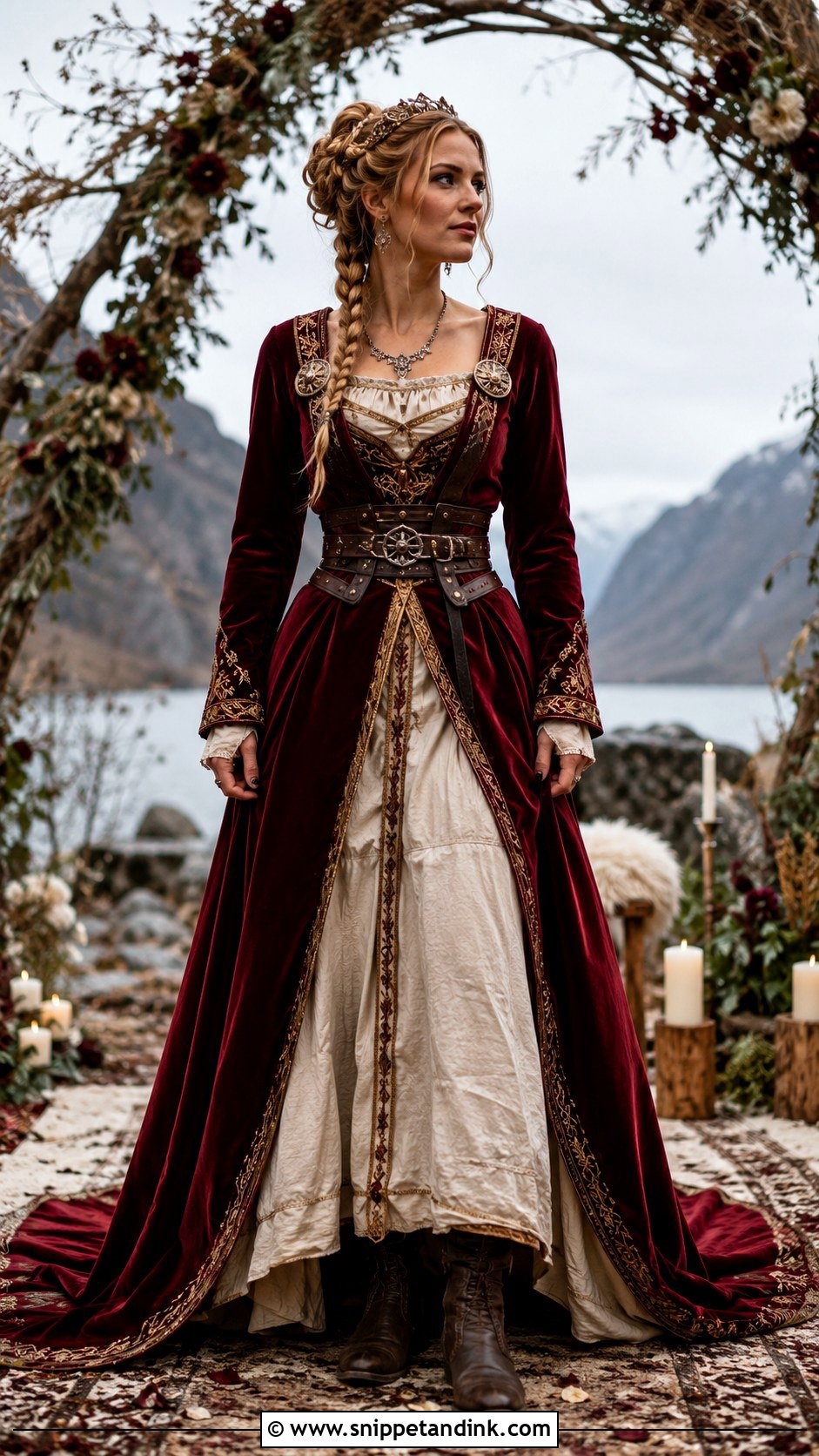 Red Viking Wedding Dress - Snippet and Ink - 30 Viking Wedding Dress Ideas