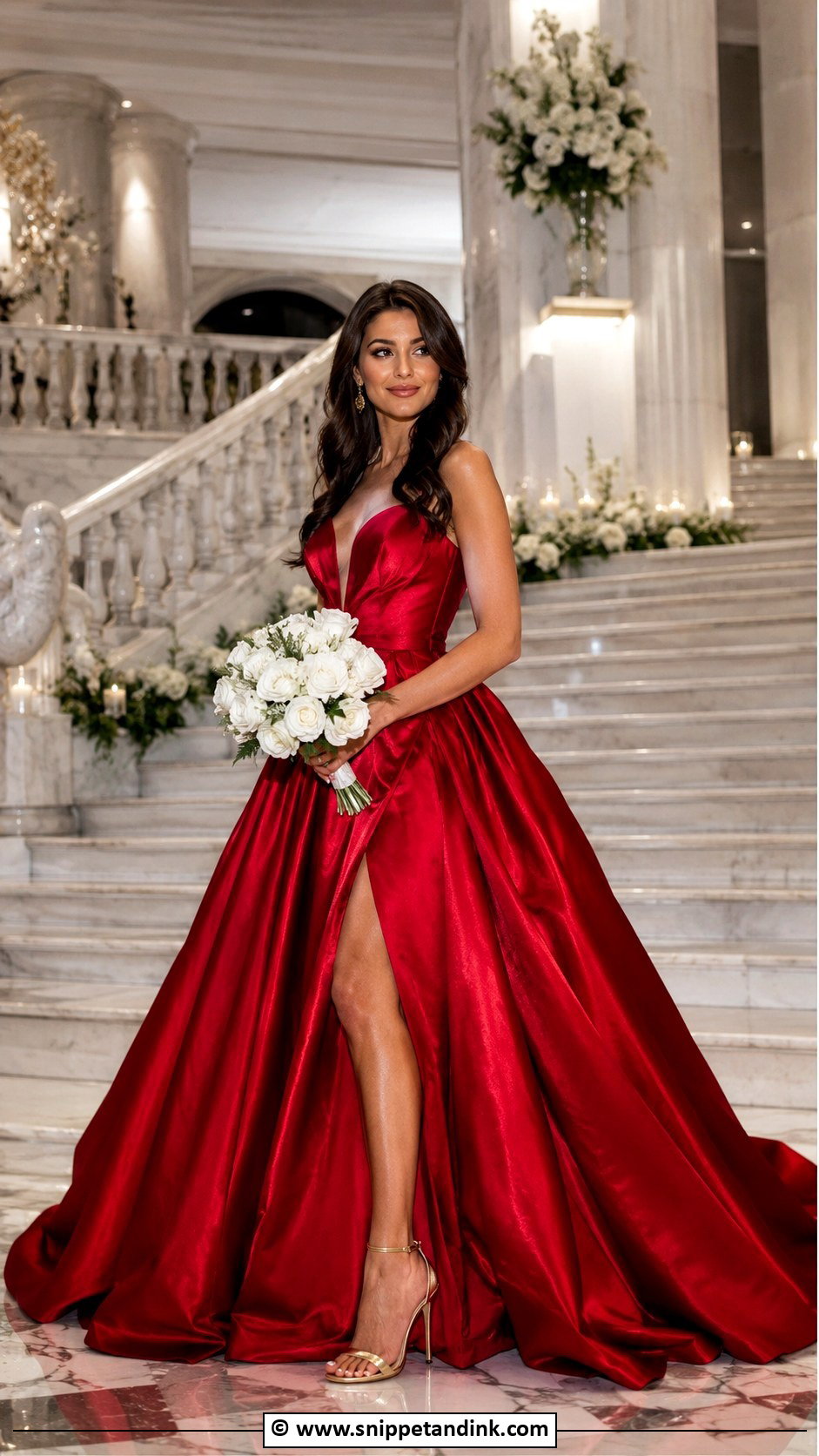 Red Wedding Dress - Snippet and Ink - 25 Colourful Wedding Dress Ideas