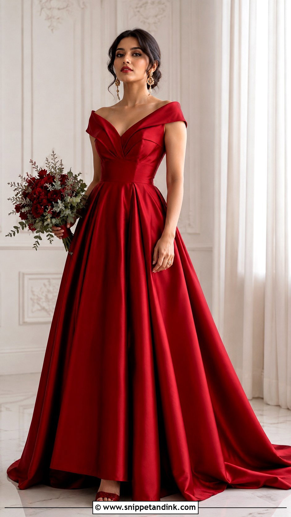 Red Wedding Dress - Snippet and Ink - 30 Non White Wedding Dress Ideas