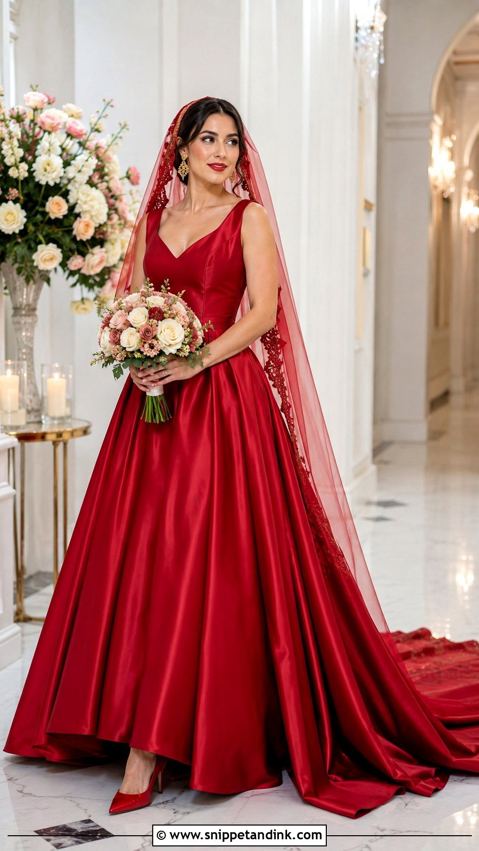 Red Wedding Dress - Snippet and Ink - 20 Alternative Wedding Dress Color Ideas
