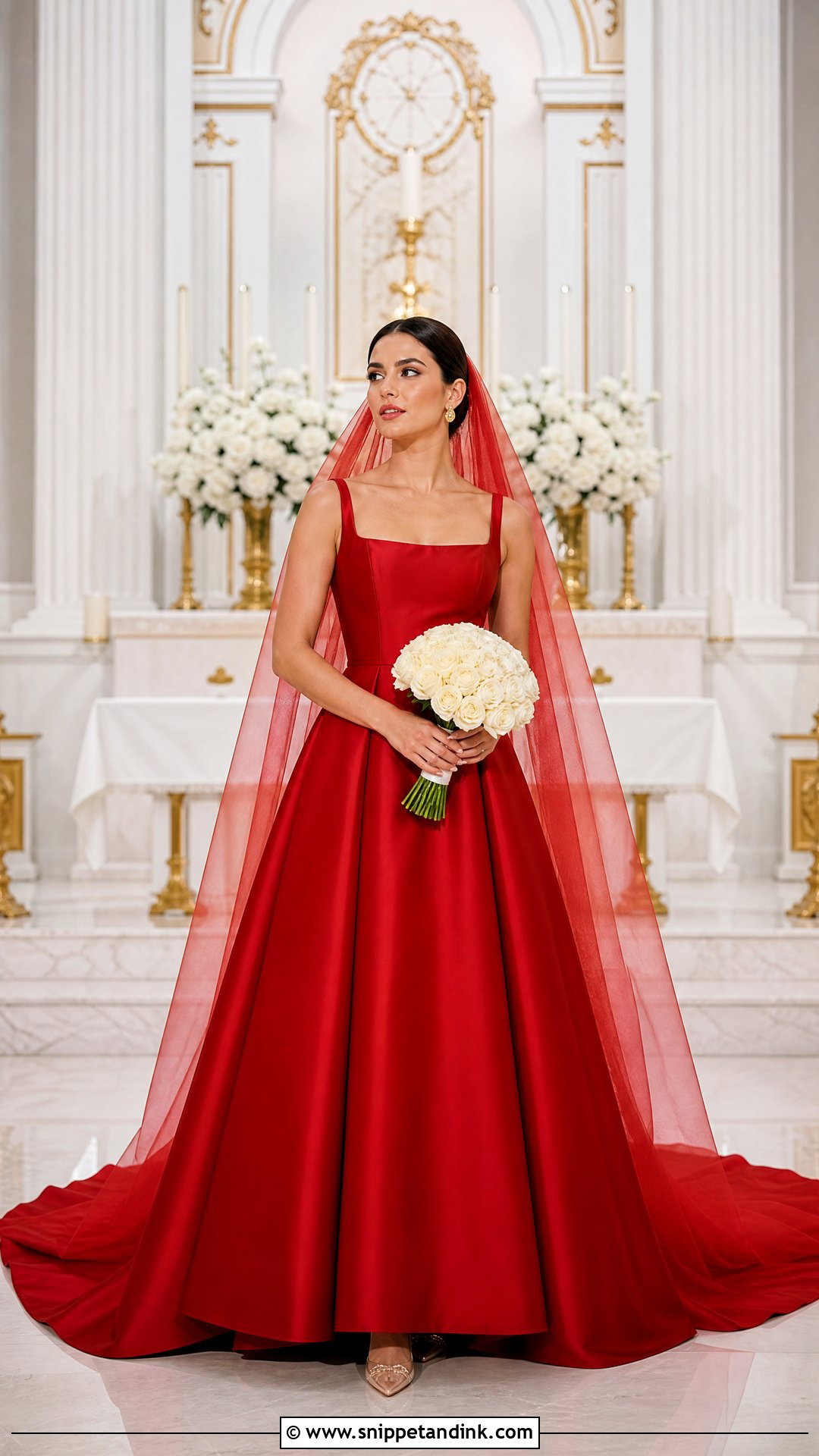 Red Wedding Dress - Snippet and Ink - 20 Wedding Dress Color Ideas