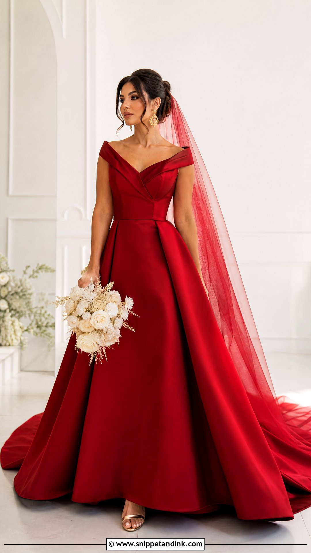 Red Wedding Dress - Snippet and Ink - 20 Wedding Dress Colors