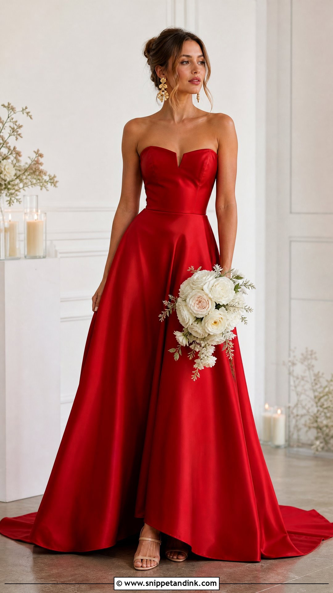 Red Wedding Dress - Snippet and Ink - 25 Colored Wedding Dress Ideas